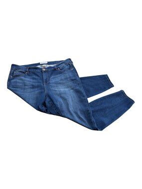 Molly & Isadora Jeans Plus Size 18W Medium Wash Ankle Skinny Stretch Denim Soft